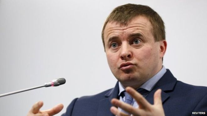 Bộ trưởng Năng lượng Ukraine Volodymyr Demchyshyn mô tả thỏa thuận là một chiến thắng đối với quan hệ kinh tế Nga - Ukraine. Ảnh: Reuters