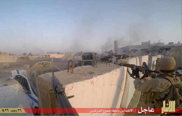 IS kiểm soát gần hết TP Ramadi hôm 17-5. Ảnh: The Long War Journal