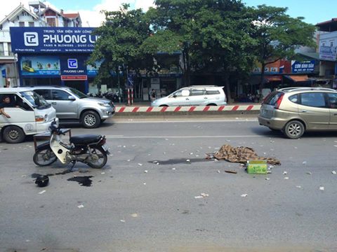 Hiện trường vụ tai nạn khiến người đàn ông thiệt mạng