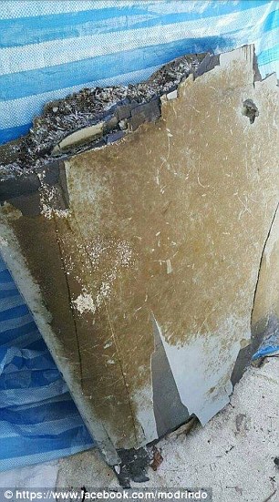 Một trong c&aacute;c mảnh vỡ được ph&aacute;t hiện dọc theo h&ograve;n đảo san h&ocirc; ph&iacute;a Bắc Maldives. Ảnh: Facebook