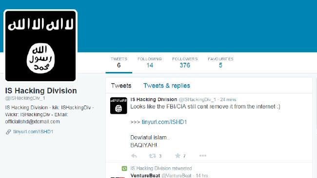 IS đưa bản danh sách lên mạng xã hội Twitter. Ảnh: Daily Telegraph
