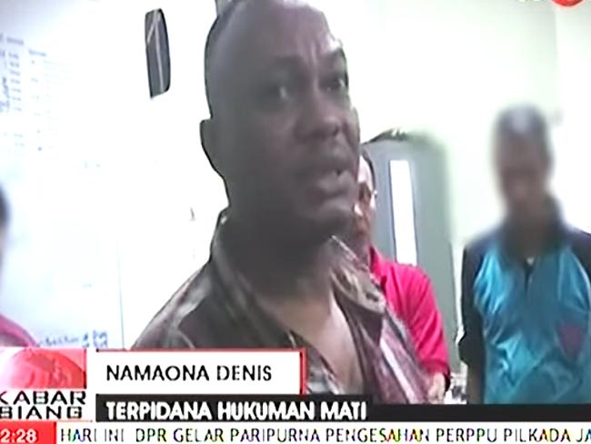Using false name ... Namaona Denis before he was executed in Indonesia. Picture: YouTube