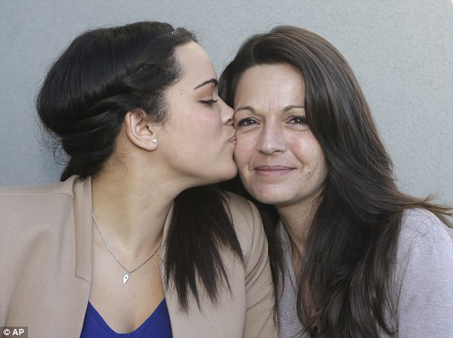 A court in the southern town of Grasse today ordered the clinic in Cannes to pay the compensation to the two families including to Mrs Serrano and her daughter Manon, pictured