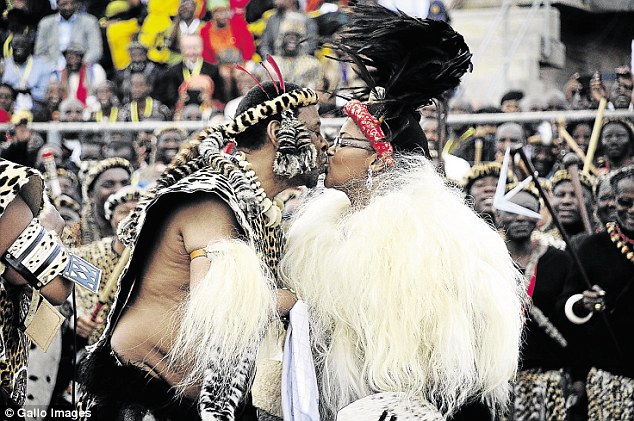 Nuptials: His wedding to sixth wife Zola Mafu (pictured) in July cost an estimated R4million, or about &pound;250,000