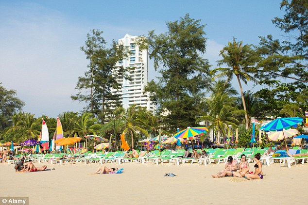 The horrifying incident occurred at a hotel not far from Patong beach on the holiday island of Phuket