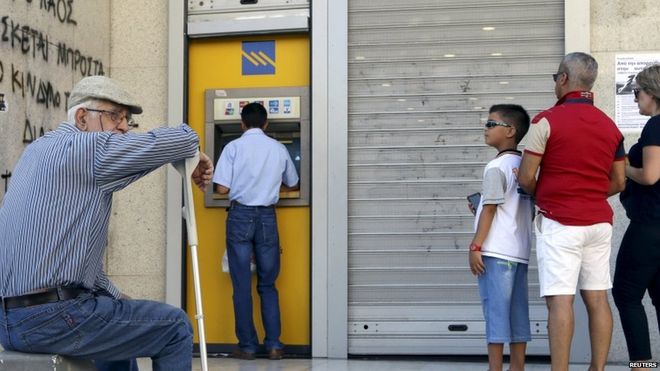 Greek bank, Iraklio, 7 July