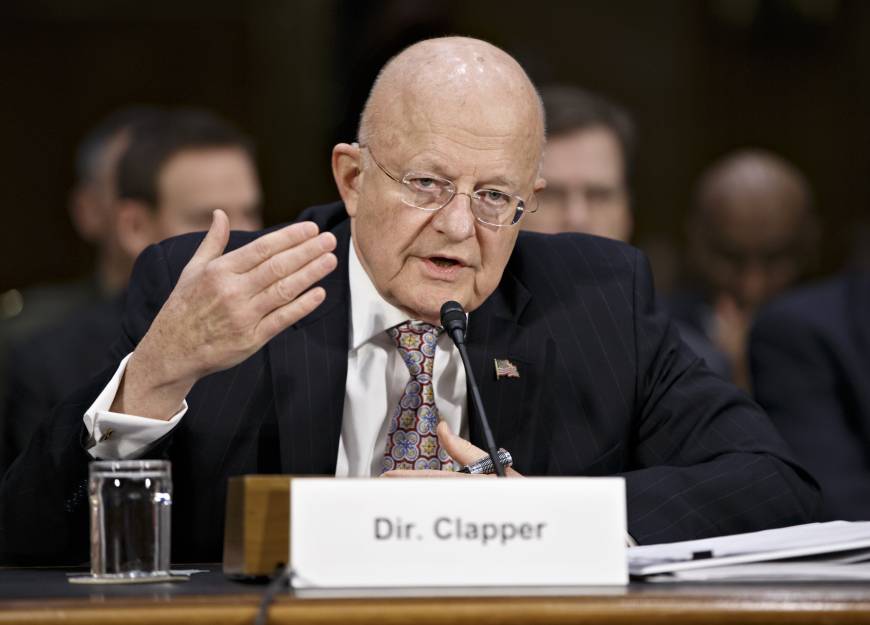 Giám đốc Tình báo Quốc gia Mỹ James Clapper. Ảnh: AP