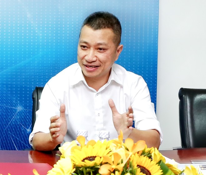 Ông Trần Kinh Doanh, Tổng giám đốc TGDĐ: Bán thực phẩm hay di động, điện máy, thì cũng là kinh doanh bán lẻ, mang các giá trị phục vụ tốt nhất đến người tiêu dùng. Ảnh:Việt Dũng.