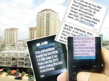 Sang tận trời Tây không thoát tin nhắn rác nhà đất