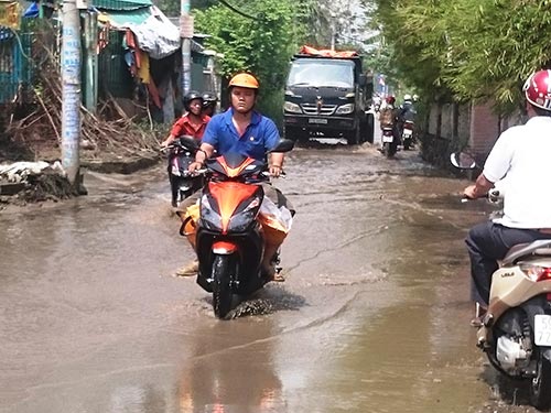 Đường ngập do cống hỏng