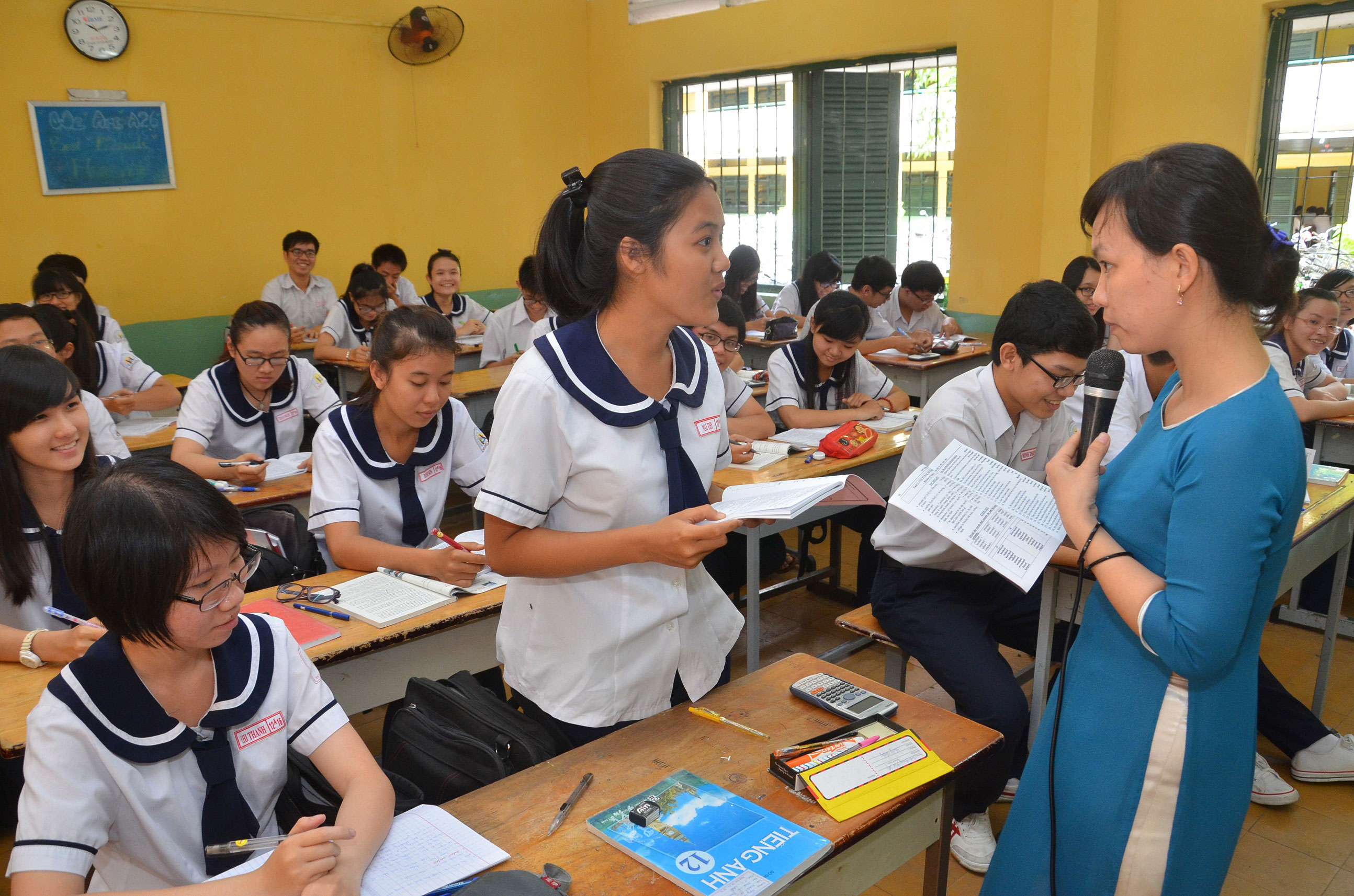 Một giờ học ở Trường THPT H&ugrave;ng Vương, TP HCM. (Ảnh chỉ c&oacute; t&iacute;nh minh họa) Ảnh: TẤN THẠNH