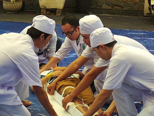 Bệnh viện Nhi Đồng 2 diễn tập cấp cứu thảm họa