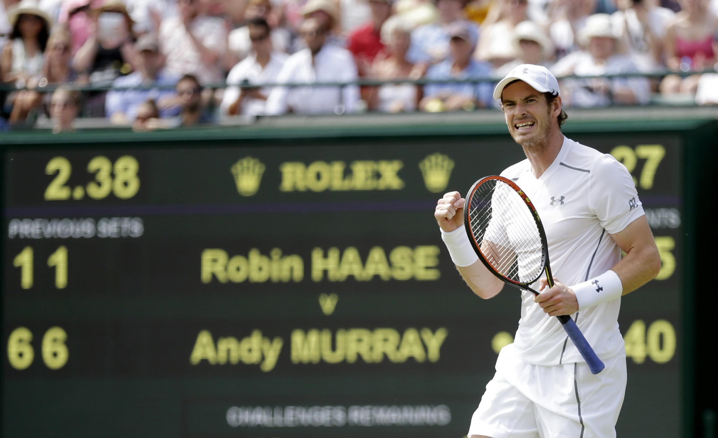 Murray v&agrave;o v&ograve;ng 3 sau chiến thắng 6-1, 6-1, 6-4 trước R.Haase trong 87 ph&uacute;t
 Ảnh: REUTERS