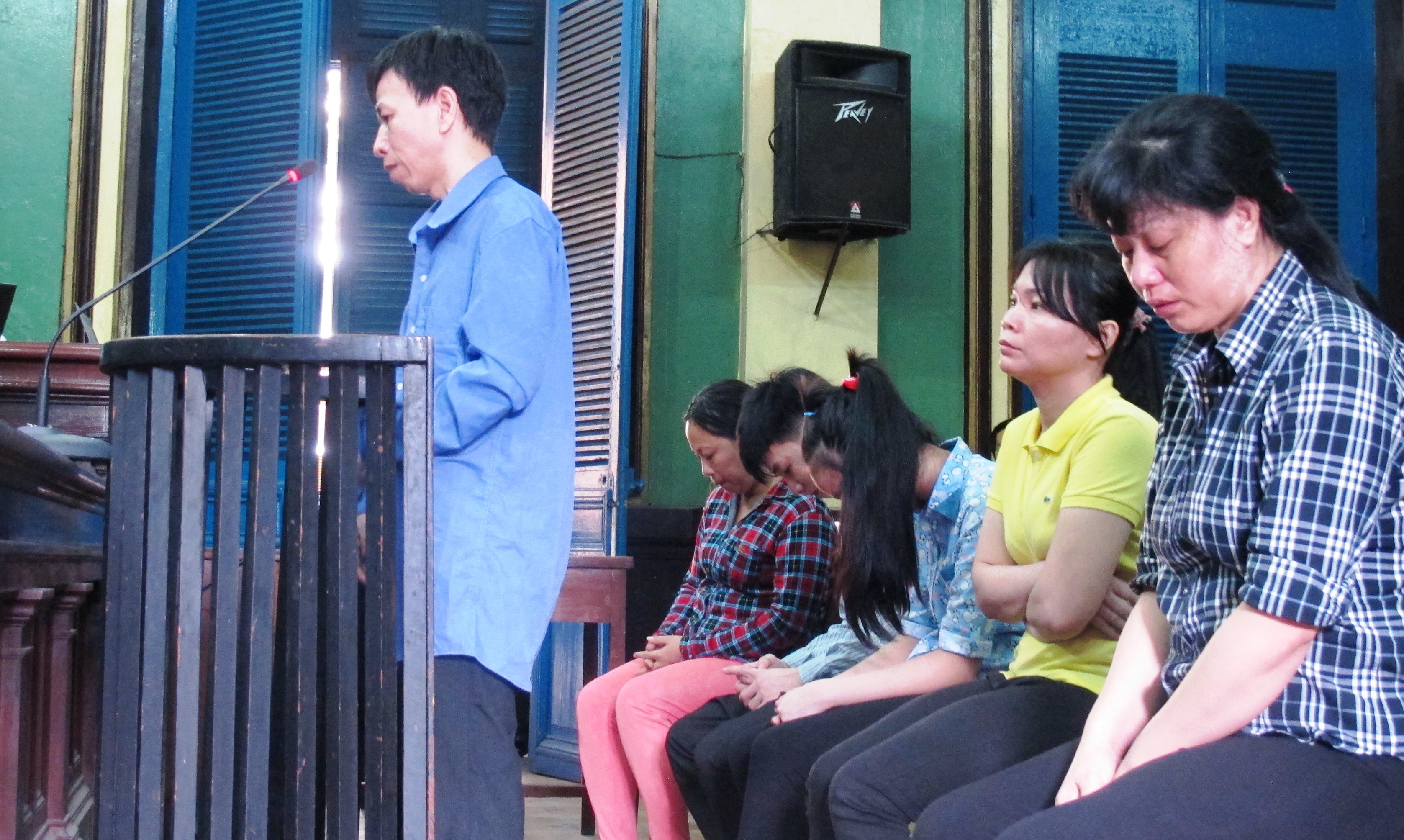 Các bị cáo tại tòa