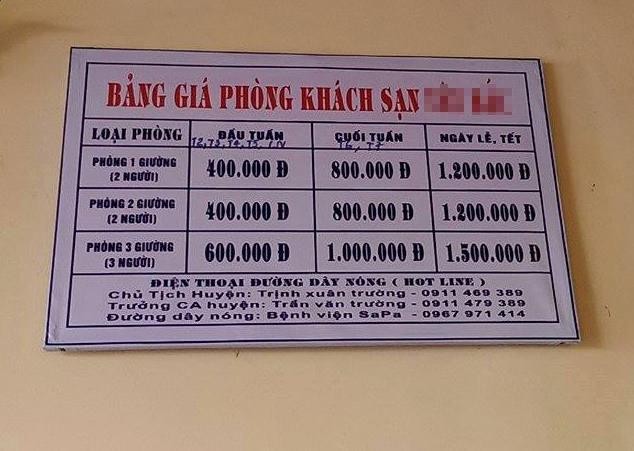 Khách sạn, nhà nghỉ tại Sapa giảm giá 10 lần sau lễ