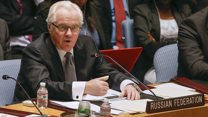 Đặc ph&aacute;i vi&ecirc;n Nga tại LHQ, &ocirc;ng Vitaly Churkin. Ảnh: Reuters
