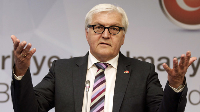 Ngoại trưởng Đức Frank-Walter Steinmeier đã bác bỏ đề xuất mời Tổng thống Nga Vladimir Putin tham dự Hội nghị G7. Ảnh: Reuters