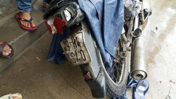 Chi&ecirc;́c xe máy của nạn nh&acirc;n