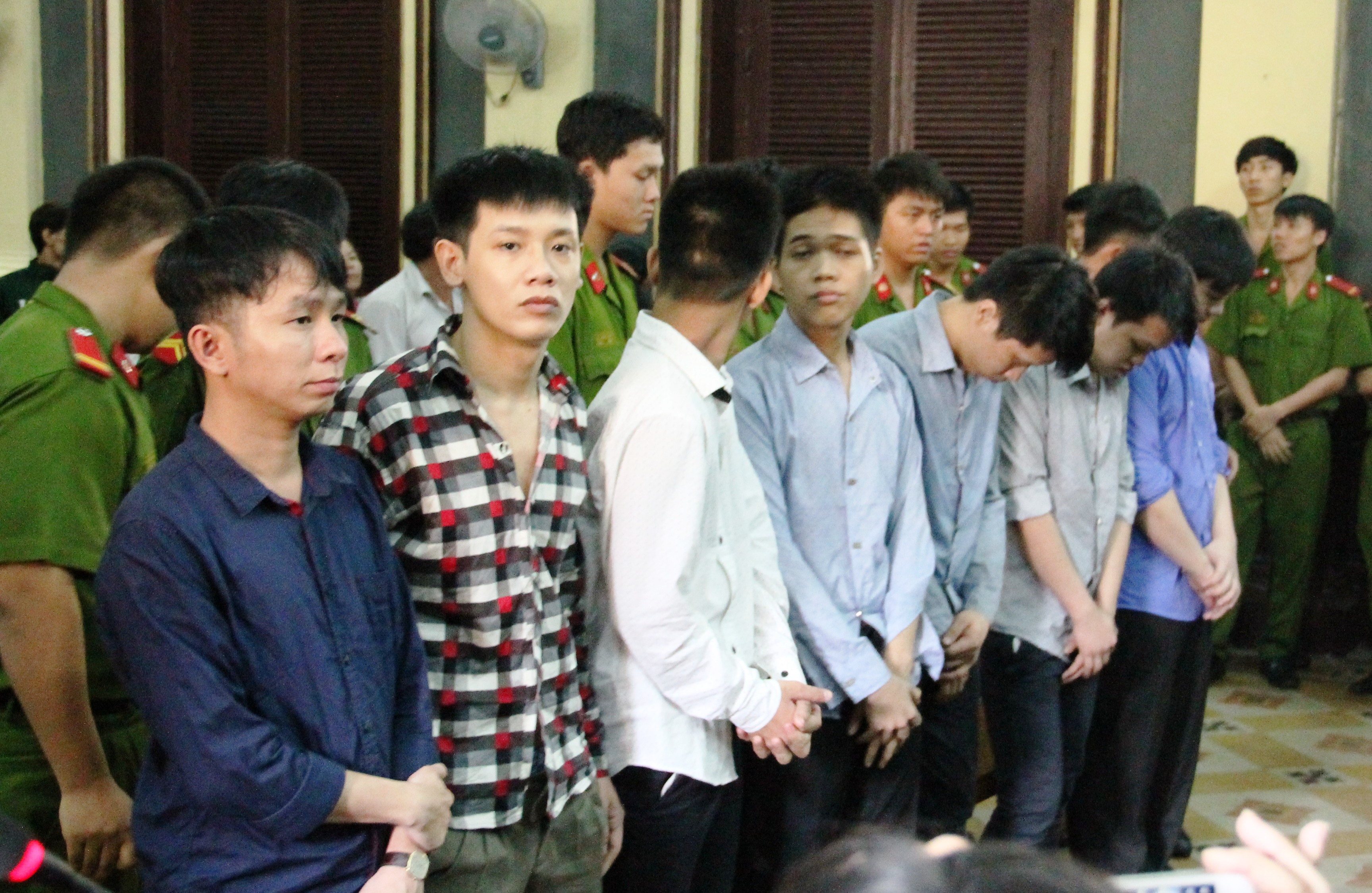 Các bị cáo tại tòa