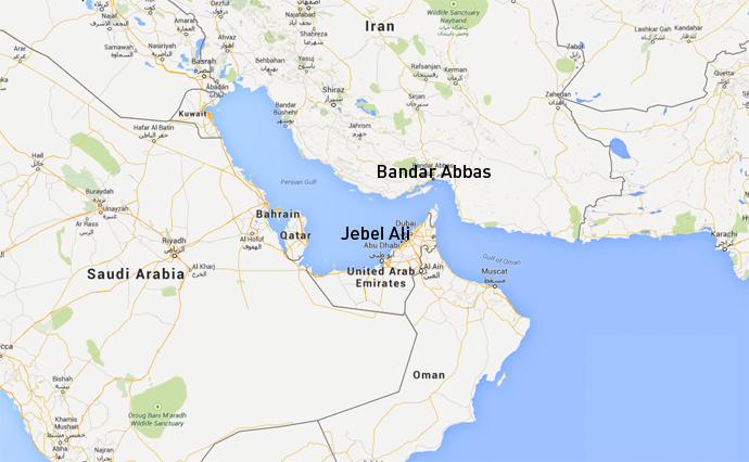 Tàu hàng bị bắt khi đang đến Jebel Ali. Nguồn: RT