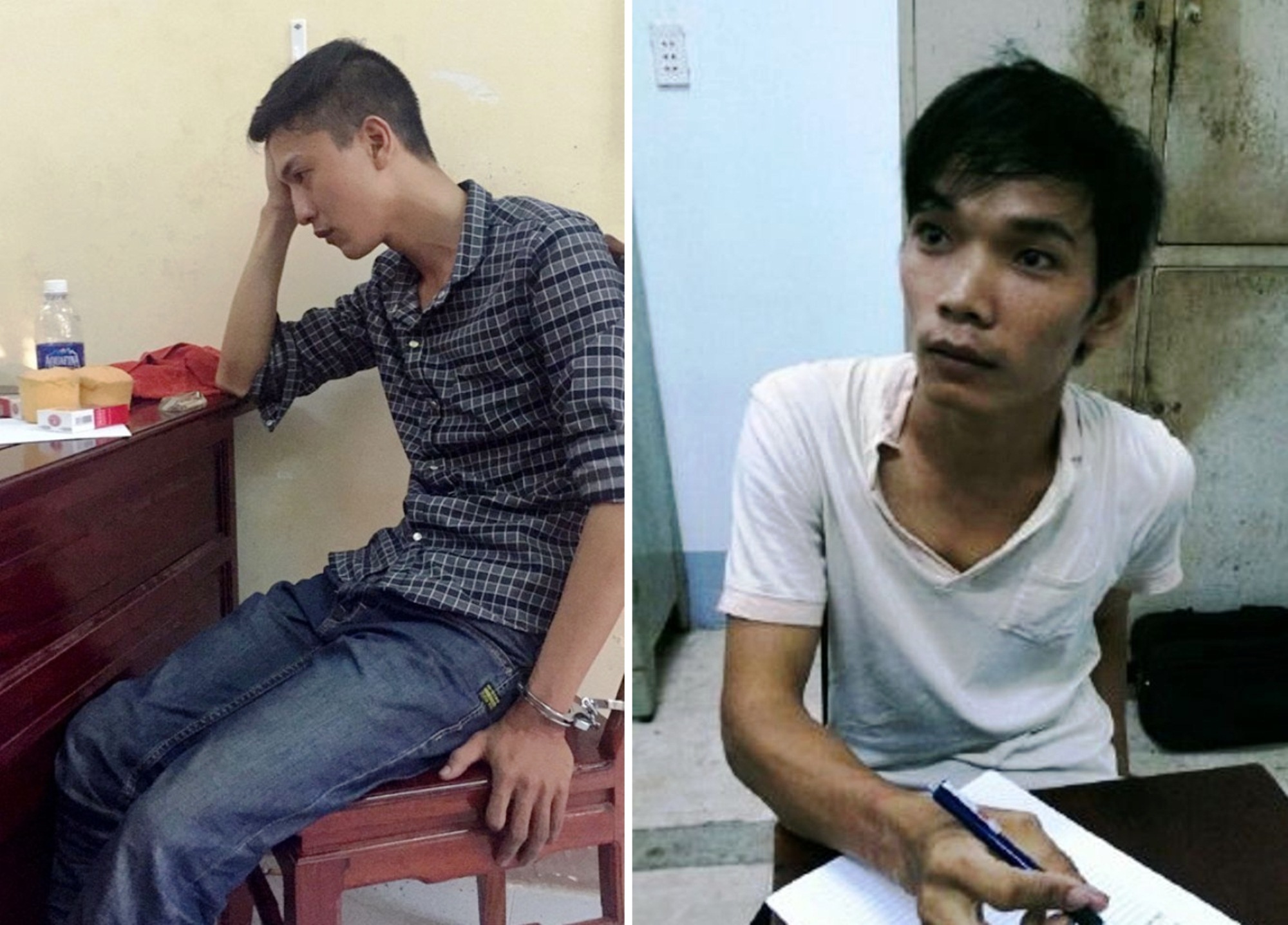 Hai nghi can gây ra thảm sát 6 người Bình Phước, gồm Dương (trái) và Tiến.