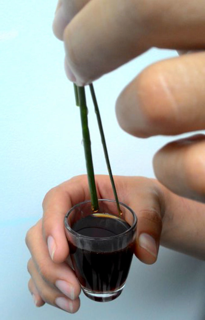 Lo ngại mật ong bị pha đường, người mua thường nghĩ ra nhiều c&aacute;ch để thử mật - Ảnh: K.Th&agrave;nh