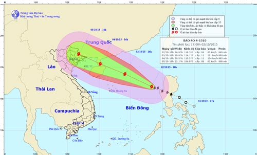 Bão số 4 có thể đổ bộ Quảng Ninh