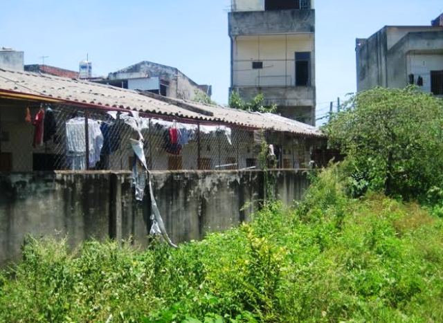Khu nhà trọ nhà bà Thế nơi đường dây điện cháy rơi xuống