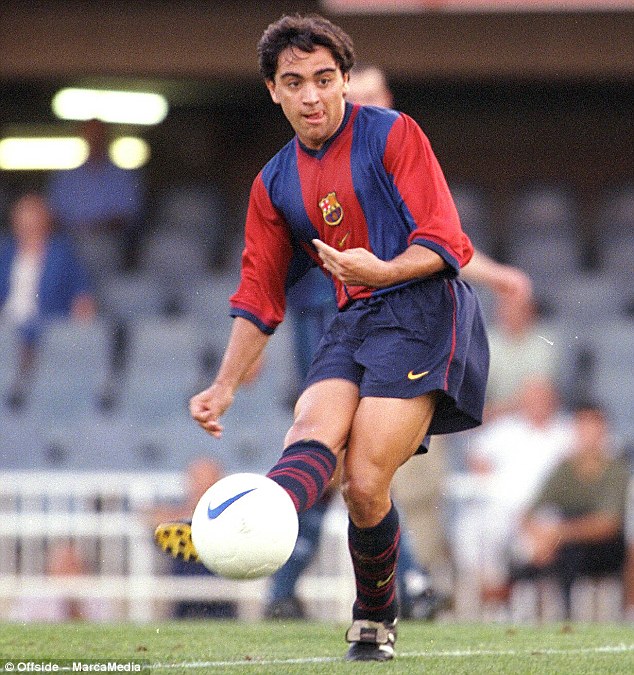 Xavi những ngày đầu thi đấu cho Barca