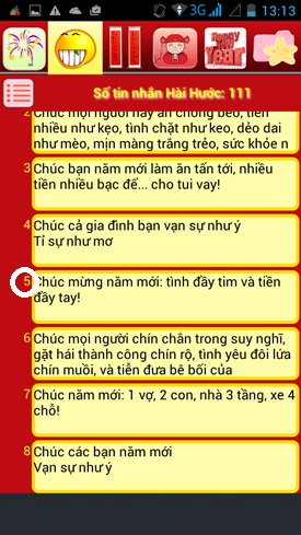Gửi lời chúc Tết hay, ý nghĩa trên Android