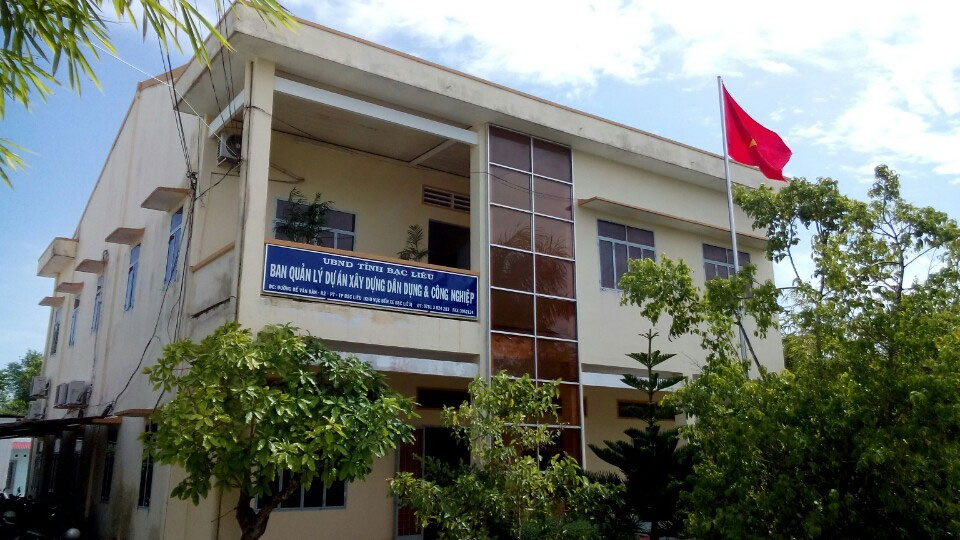 Trụ sở Ban Quản lý dự án xây dựng dân dụng và công nghiệp tỉnh Bạc Liêu, nơi có nhiều sai phạm
