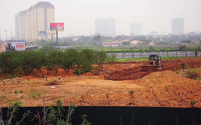 Những vườn đ&agrave;o ở phường Ph&uacute; Thượng sẽ &ldquo;biến mất&rdquo; để nhường chỗ cho Dự &aacute;n UDIC Westlake