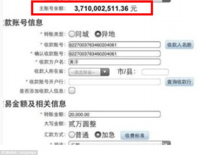 M&agrave;n &ldquo;khoe h&agrave;ng&rdquo; đ&aacute;p trả của thiếu gia họ Chen. Ảnh: Weibo