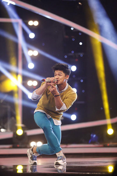 Trọng Hiếu tại chương trình Vietnam Idol 2015
Ảnh: Đặng Ánh Thu