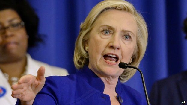 Bà Hillary Clinton đã có bài diễn văn đầu tiên trong chiến dịch vận động tranh cử của mình diễn ra tại Đảo Roosevelt