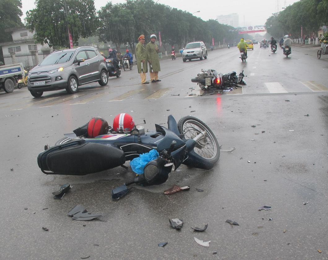 Hiện trường vụ tai nạn.
