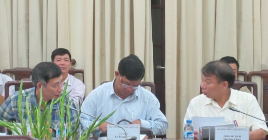 C&aacute;n bộ Tổng Li&ecirc;n đo&agrave;n - Đại diện cho người lao động - tại phi&ecirc;n họp lần thứ 3 của Hội đồng Tiền lương quốc gia s&aacute;ng 3-9