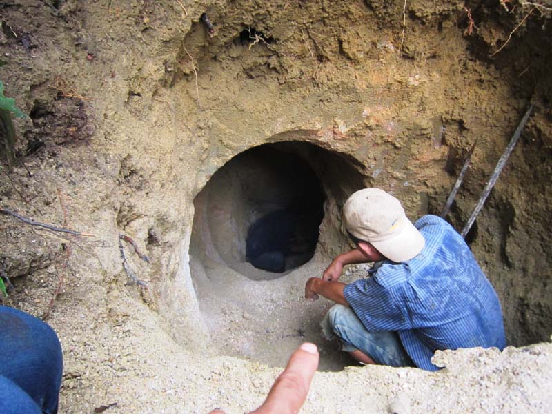 Một trong những hầm khai th&aacute;c đ&aacute; tr&aacute;i ph&eacute;p ở x&atilde; Xu&acirc;n Lẹ, huyện Thường Xu&acirc;n
