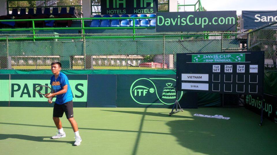 Ho&agrave;ng Nam thi đấu xuất thần trong ng&agrave;y thứ hai Davis Cup 2015