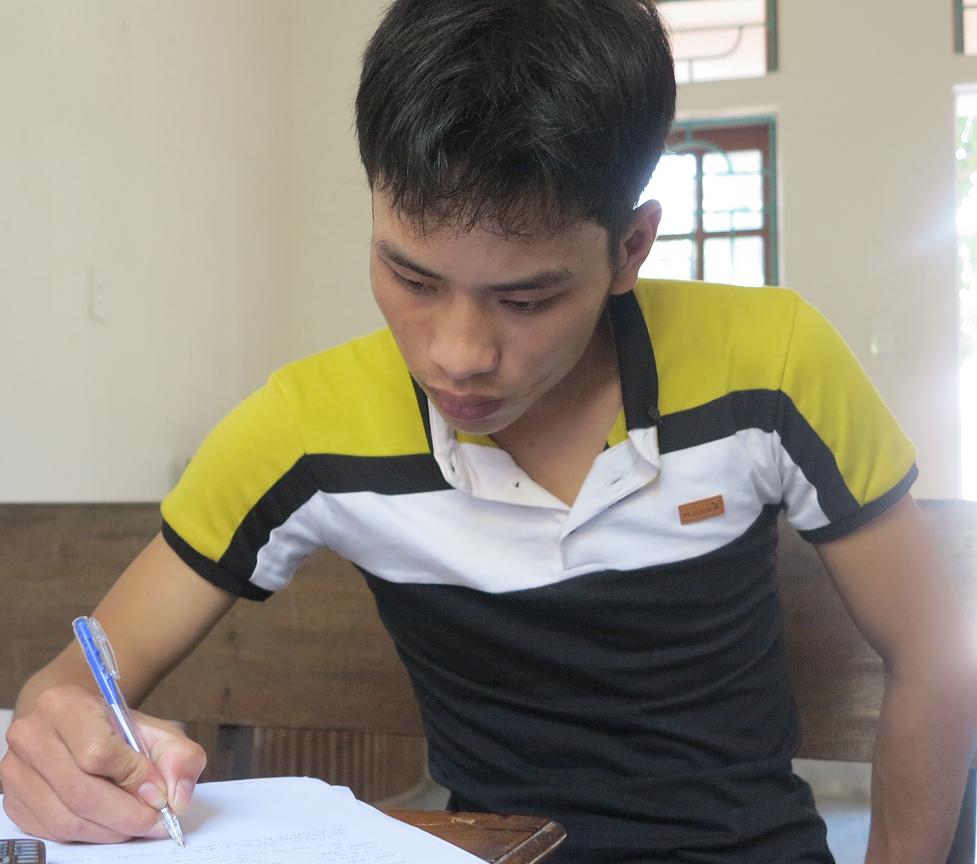 Ảnh đối tượng Hải tại cơ quan c&ocirc;ng an.