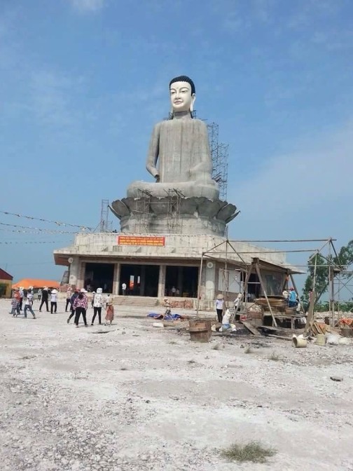 Dự kiến đ&acirc;y l&agrave; bức tượng phật cao nhất miền bắc khi ho&agrave;n th&agrave;nh