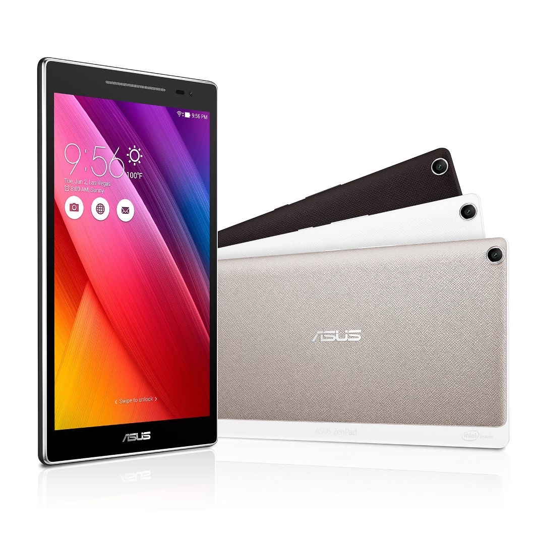 Asus ZenPad 8.0 cung cấp độ phân giải 1.280 x 800 pixel, với nắp lưng sần.