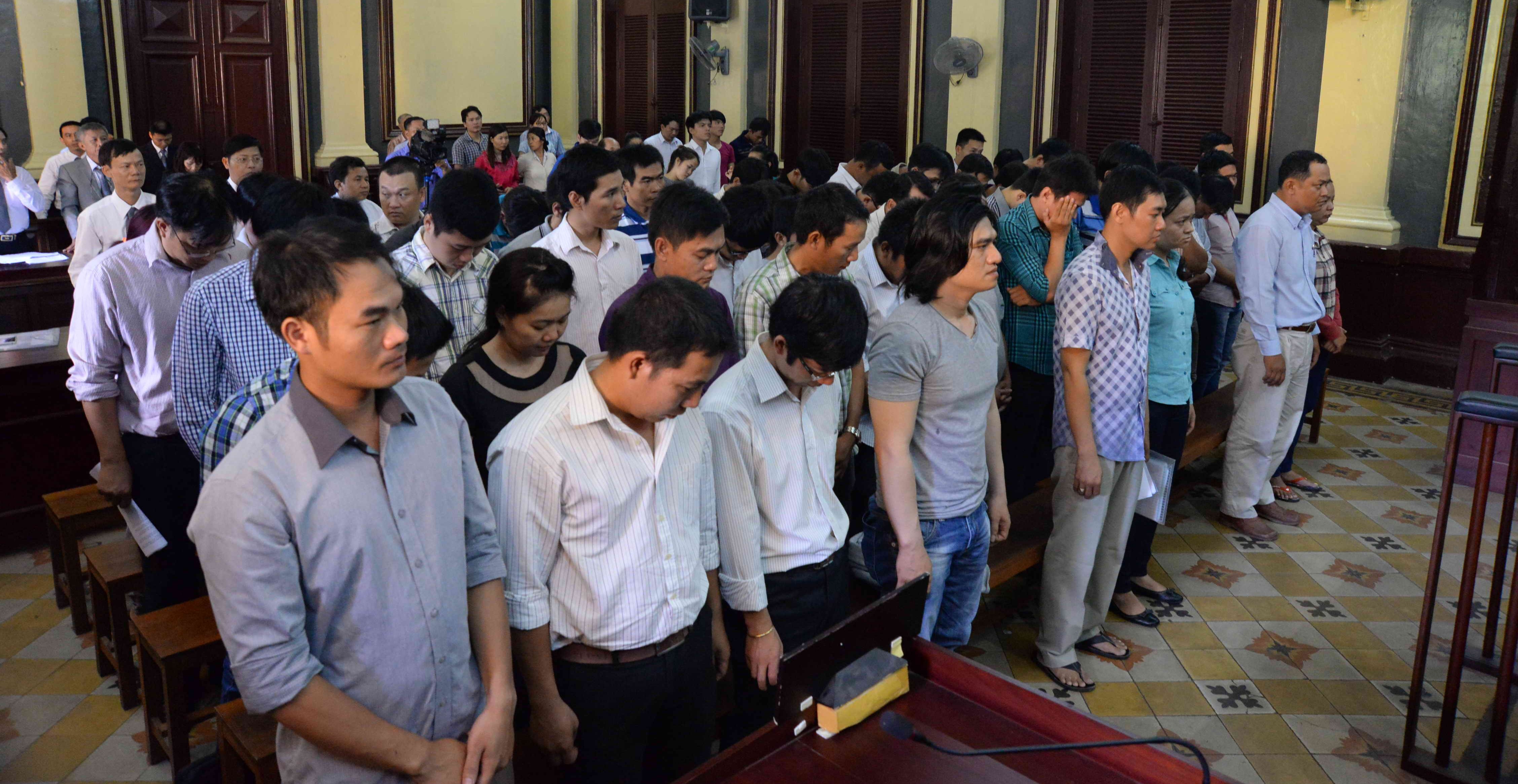 Các bị cáo tại tòa