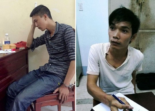 Hai nghi can vụ thảm sát ở Bình Phước: Nguyễn Hải Dương (trái) và Vũ Văn Tiến (phải)