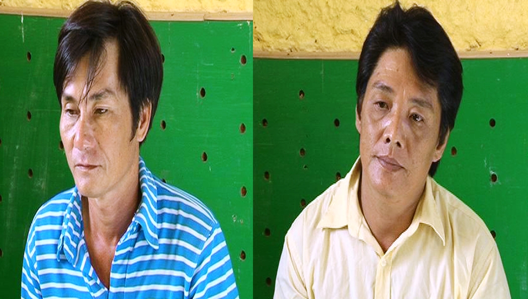 Đối tượng Nguyễn Văn Út (bên trái) và Trần Văn Oai