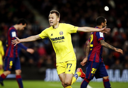 Cheryshev sau b&agrave;n mở tỉ số cho Villarreal