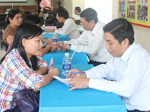 Một buổi tư vấn pháp luật cho người lao động do LĐLĐ quận Bình Thạnh, TP HCM tổ chức Ảnh: Thanh Nga