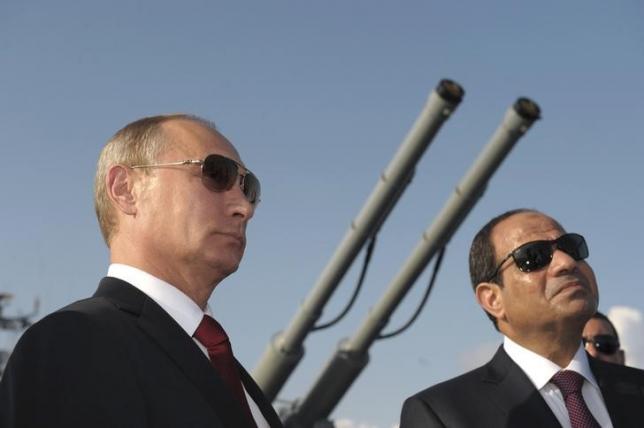 Tổng thống Nga Putin v&agrave; Tổng thống Ai Cập Abdel Fattah al-Sisi. Ảnh: Reuters