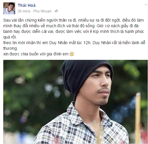 Sao Việt và cộng đồng mạng thương tiếc Duy Nhân!