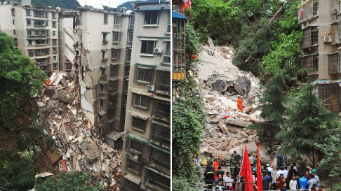 Trung Quốc: Nhà 9 tầng đổ sập, 21 người mất tích